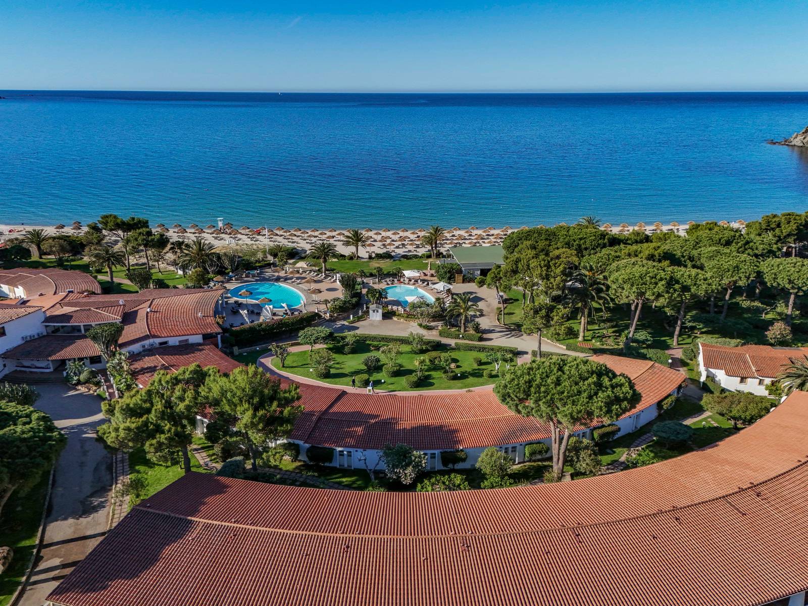 Il resort – foto aerea del Cormoran Resort Villasimius